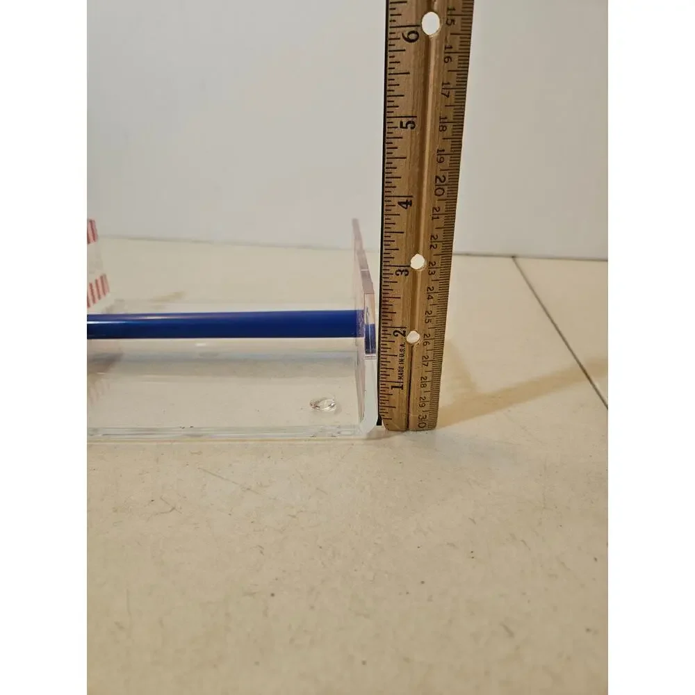 Vintage Avon Plastic Acrylic Napkin Holder Red White Blue Patriotic Americana
